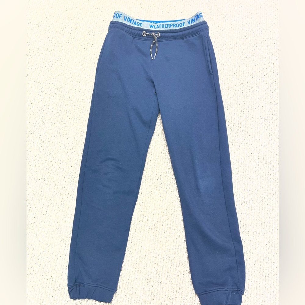 Weatherproof Kids Jogger Sweatpants with Rubber Logo Waistband Sz L(14/16)